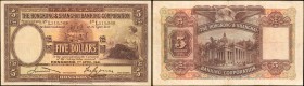 HONG KONG.  Hong Kong & Shanghai Banking Corporation. 5 Dollars, April 1, 1941. P-173c. Very Fine.