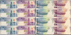 MIXED LOTS. Mixed Banks. Sheets of 20 Dollars, 2008. P-107 & 340. Olympic Games in China. Choice Uncirculated.