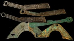 CHINA. Knife and Bridge Money (6 Pieces), ND (1122-220 BC). Grade Range: GOOD to FINE.