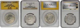 CHINA. Duo of 50 Cents (2 Pieces), Year 3 (1914). Both NGC or ANACS Certified.