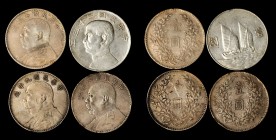 CHINA. Quartet of Dollars (4 Pieces), 1919-34. Average Grade: VERY FINE.