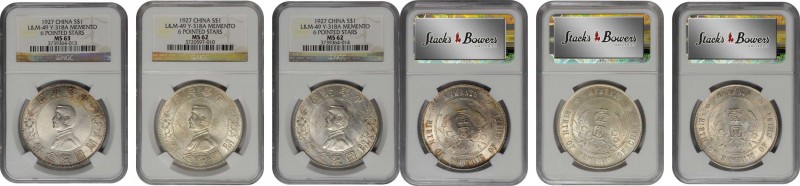 CHINA. Trio of Memento Dollars (3 Pieces), ND (1927). All NGC Certified.
L&M-49...