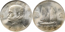 CHINA. Dollar, Year 23 (1934). PCGS MS-64.