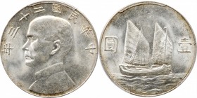CHINA. Dollar, Year 23 (1934). PCGS MS-63 Gold Shield.
