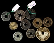 CHINA. Group of Charms, Cash & Tokens (10 Pieces), ND. Grade Range: VERY GOOD to VERY FINE.