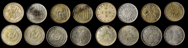 CHINA. Octet of 20 Cents (8 Pieces), 1903-28. VERY FINE to ALMOST UNCIRCULATED....