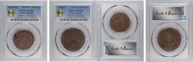 CHINA. Duo of Mint Errors -- Obv. & Rev. Lamination -- Copper Denominations (2 Pieces), 1920 & 1922. Both PCGS Gold Shield Certified.