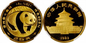 CHINA. 25 Yuan, 1983. Panda Series. NGC MS-69.