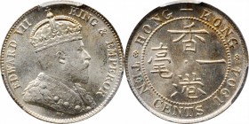 HONG KONG. 10 Cents, 1904. London Mint. PCGS MS-66+ Gold Shield.