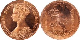 AUSTRALIA. Copper Fantasy Crown Pattern Piefort, "1851" (ca. 2000). By INA (International Numismatic Agency). Victoria. PCGS PROOF-67 Red Gold Shield.