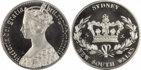 AUSTRALIA. Copper-Nickel Fantasy 5 Shillings Pattern, "1851" (ca. 2000). By INA (International Numismatic Agency). Victoria. PCGS PROOF-67 Cameo Gold ...