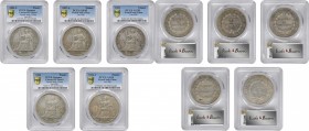 FRENCH INDO-CHINA. Quintet of Piastres (5 Pieces), 1886-1924. Paris Mint. All PCGS Gold Shield Certified.