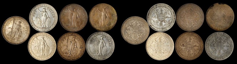 GREAT BRITAIN. Group of Trade Dollars (7 Pieces), 1898-1930. Average Grade: VERY...