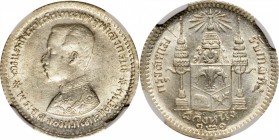 THAILAND. Salung (1/4 Baht), RS 121 (1902). Rama V. NGC MS-63.