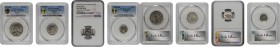THAILAND. Denomination Set (4 Pieces), BE 2489 (1946). Rama VIII. All PCGS or NGC Certified.