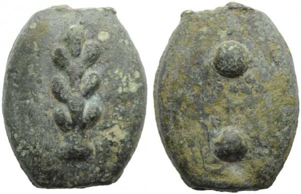 Umbria, Tuder (?), Cast Sextans, 3rd century BC; AE (g 26,07; mm 28; h -); Club,...