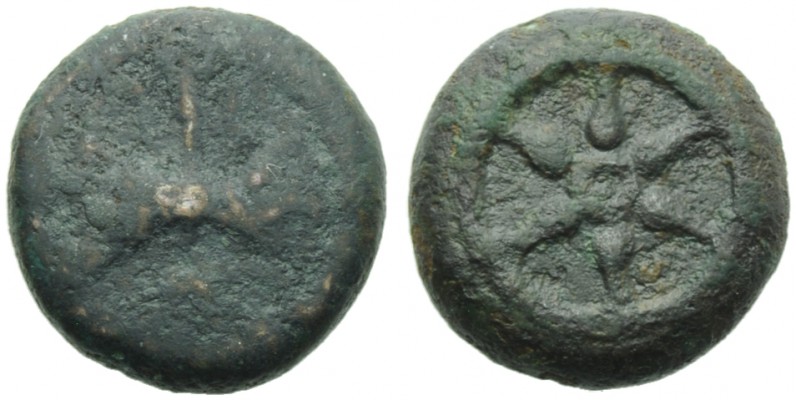 Etruria, Uncertain mint, Quartuncia, 3rd century BC; AE (g 5,33; mm 16; h -); Wh...
