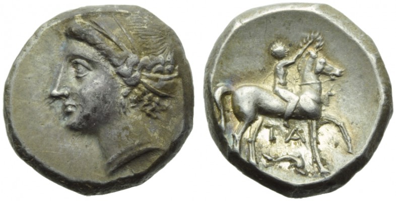 Apulia, Tarentum (Campano-Tarantine coinage), Didrachm, c. 281-228 BC; AR (g 7,4...