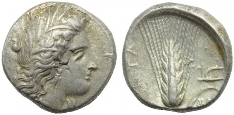 Lucania, Metapontion, Stater, c. 400-340 BC; AR (g 7,92; mm 20; h 11); Head of D...