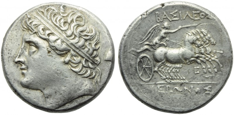 Sicily, Syracuse, Hieron II (275-215), 32 Litrai (Octadrachm), c. 218-215 BC; AR...