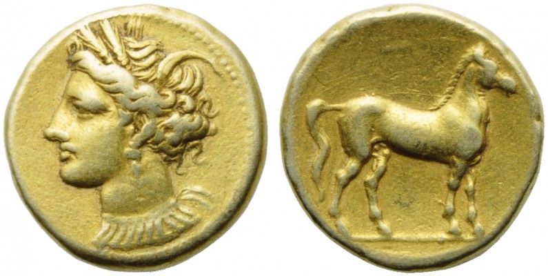 The Carthaginians in the Mediterranean, Carthage, Stater, c. 290-270 BC; EL (g 7...