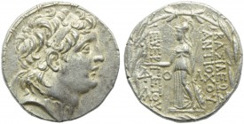 Seleucids Kings of Syria, Antiochos VII (138-129, and posthumous issues), Tetradrachm struck under Ariarathes VII Philometor, Uncertain mint, c. 104-1...