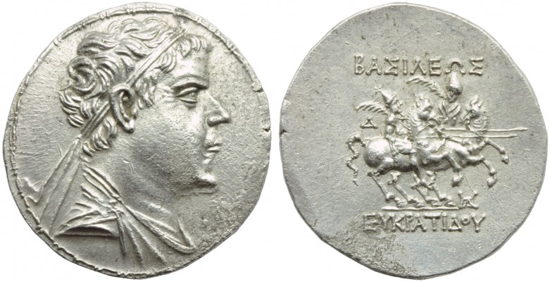 Greco Bactrian Kingdom, Eukratides I (170-145), Tetradrachm, c. 170-145 BC; AR (...