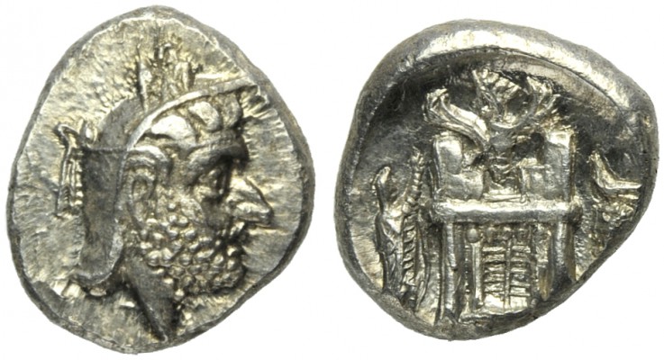 Kings of Persis, Uncertain king, Drachm, II cen. BC; AR (g 4,12; mm 17; h 10); H...
