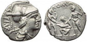 Ti. Veturius Gracchi f. Sempronianus, Denarius, Rome, 137 BC; AR (g 3,88; mm 19; h 2); Helmeted and draped bust of Mars r.; behind, X and TI VET, Rv. ...