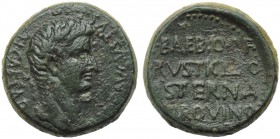 Tiberius (14-37), Bronze, Macedonia: Pella or Dion, c. AD 14-37; AE (g 13,26; mm 24; h 12); TI CAESAR - AVG F AVGVSTVS, head of Tiberius r., Rv. C BAE...