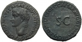 Germanicus (Gaius, 37-41), As, Rome, AD 37-38; AE (g 11,95; mm 29; h 12); GERMANICVS CAESAR TI AVGVST F DIVI AVG N, bare head l., Rv. C CAESAR AVG GER...