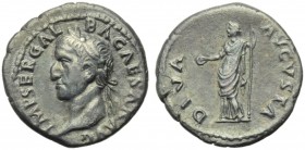 Galba (68-69), Denarius, Rome, July AD 68 - January AD 69; AR (g 3,07; mm 20; h 6); IMP SER GAL - BA CAESAR AVG, laureate head l., Rv. DIVA - AVGVSTA,...