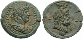 Hadrian (117-138), Drachm, Egypt: Alexandria, Year 17, 132-133 AD ; AE (g 23,26; mm 34; h 12); AYT KAIC TPAIAN - AΔPIANOC CEB, laureate and cuirassed ...
