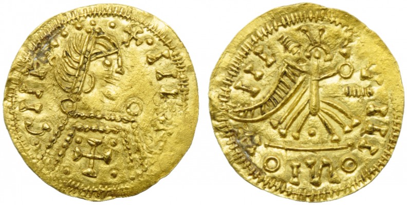 Visigoths, Leovigild (568-586) ?, Tremissis, Uncertain Spanish mint, AD 573-586;...