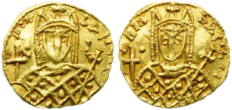 Irene (780-802), Solidus, Syracuse, AD 797-802 ; AV (g 3,88; mm 20; h 12); [εIR]...