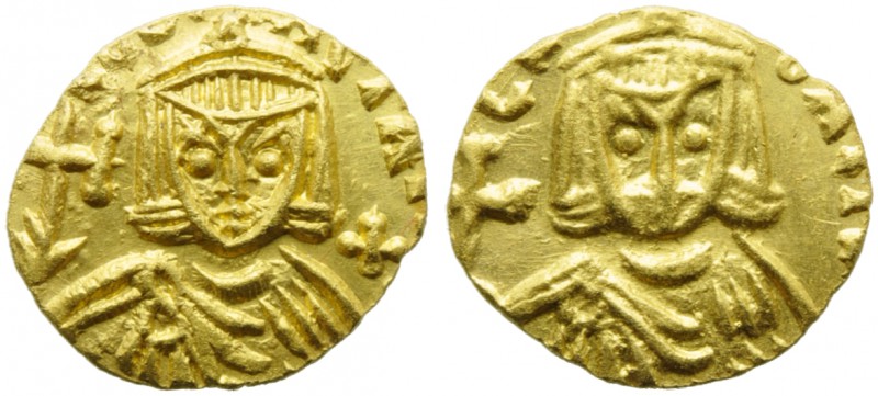 Michael II with Theophilus (820-829), Tremissis, Syracuse, AD 821-829; AV (g 1,1...