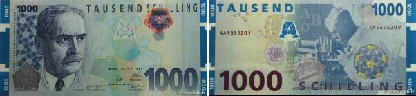 Country : AUSTRIA 
Face Value : 1000 Schilling 
Date : 01 janvier 1997 
Period/P...