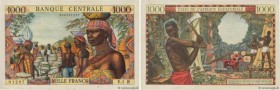 Country : EQUATORIAL AFRICAN STATES (FRENCH) 
Face Value : 1000 Francs 
Date : (1962) 
Period/Province/Bank : B.C.E.A.E. 
Department : République Cent...