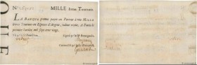 Country : FRANCE 
Face Value : 1000 Livres Tournois typographié Faux 
Date : 01 janvier 1720 
Period/Province/Bank : Banque de Law 
Catalogue referenc...