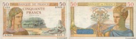 Country : FRANCE 
Face Value : 50 Francs CÉRÈS modifié 
Date : 17 février 1938 
Period/Province/Bank : Banque de France, XXe siècle 
Catalogue referen...