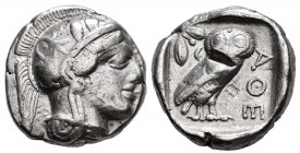 Ática. Tetradracma. 449-413 a.C. Atenas. (Gc-2526). Ag. 17,10 g. Golpe de cizalla. MBC. Est...300,00. English: Attica. Tetradracma. 449-413 a.C. Athen...