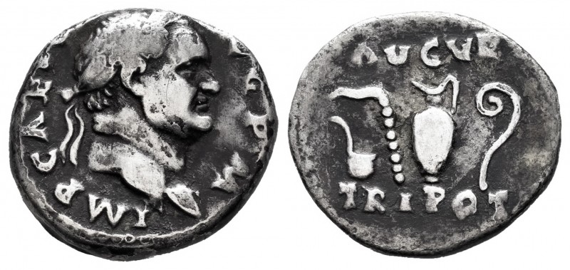 Vespasiano. Denario. 72-73 d.C. Roma. (Spink-2282). (Ric-42). (Seaby-45). Rev.: ...