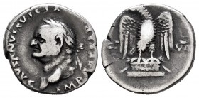 Vespasiano. Denario. 76 d.C. Roma. (Spink-2287). (Ric-99). (Seaby-121). Rev.: Águila. Ag. 339,00 g. BC+. Est...65,00. English: Vespasian. Denario. 76 ...
