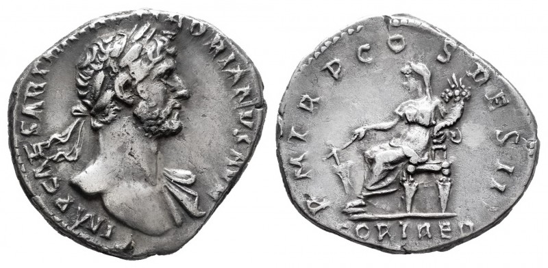 Adriano. Denario. 117 d.C. Roma. (Ric-18). (Seaby-744a). Rev.: PM TR P COS DES I...