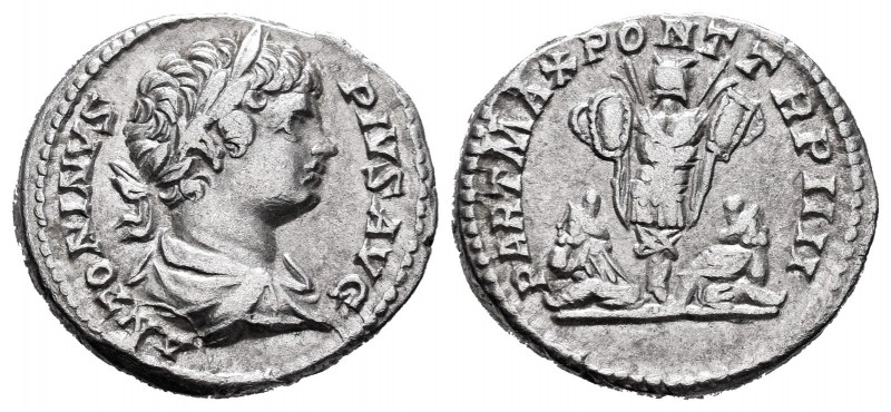 Caracalla. Denario. 201 d.C. Roma. (Spink-983). (Ric-54b). (Seaby-175). Rev.: PA...