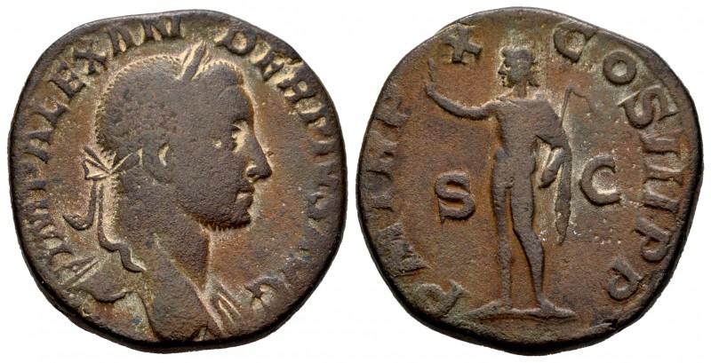 Alejandro Severo. Sestercio. 231. Roma. (Spink-7999). (Ric-513). Rev.: P M TR P ...