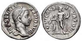 Alejandro Severo. Denario. 231 d.C. Roma. (Spink-7869). (Ric-200). (Seaby-73). Rev.: IOVI CONSERVATORI. Júpiter de pie a la izquierda, sosteniendo un ...