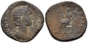 Julia Mamea. Sestercio. 228 d.C. Roma. (Spink-8228). (Ric-676). Ae. 19,18 g. BC+. Est...35,00. English: Julia Mamaea. Sestercio. 228 d.C. Rome. (Spink...