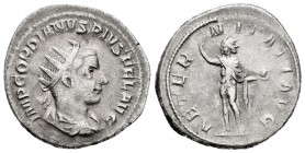 Gordiano III. Antoniniano. 241-243 d.C. Roma. (Spink-8603). (Ric-83). (Seaby-41). Rev.: AETERNITA AVG. Ag. 4,23 g. MBC-. Est...20,00. English: Gordian...