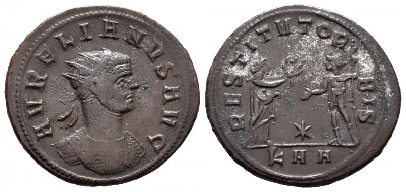 Aureliano. Antoniniano. 270-275 d.C. Cartago. (Spink-11598). Rev.: RESTITVT ORBI...